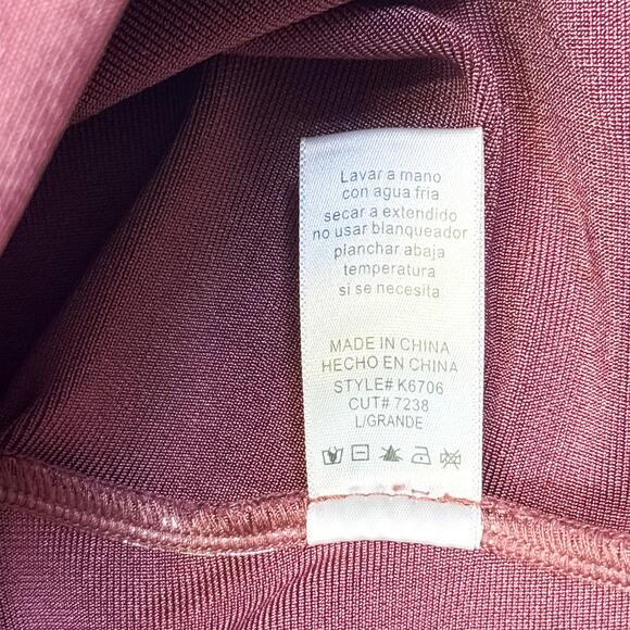 WOW Couture Mauve Bodycon Flutter Accent Dress - Large - Picture 7 of 11